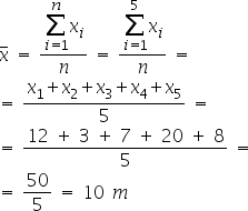 calcolo della media aritmetica semplice